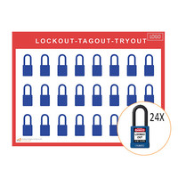 Lockout/Tagout-Shadowboards inkl. Abus 74/40 Vorhängeschlösser