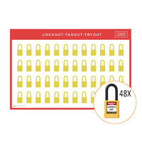 Lockout shadow board incl. Abus  74/40  Safety padlocks