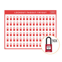 Lockout/Tagout-Shadowboards inkl. Abus 74/40 Vorhängeschlösser