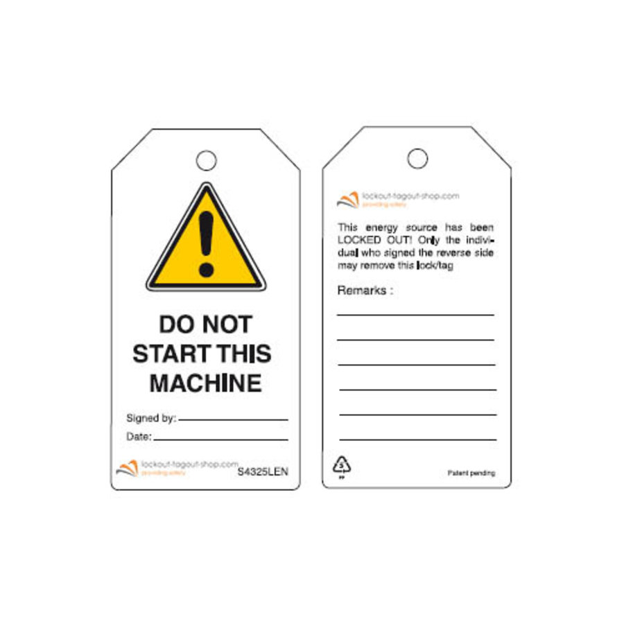 Rewritable Safety tags English Guardian Extreme (10 psc)