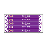 Rohrmarkierer: Acetic acid | Englisch | Säuren und Laugen