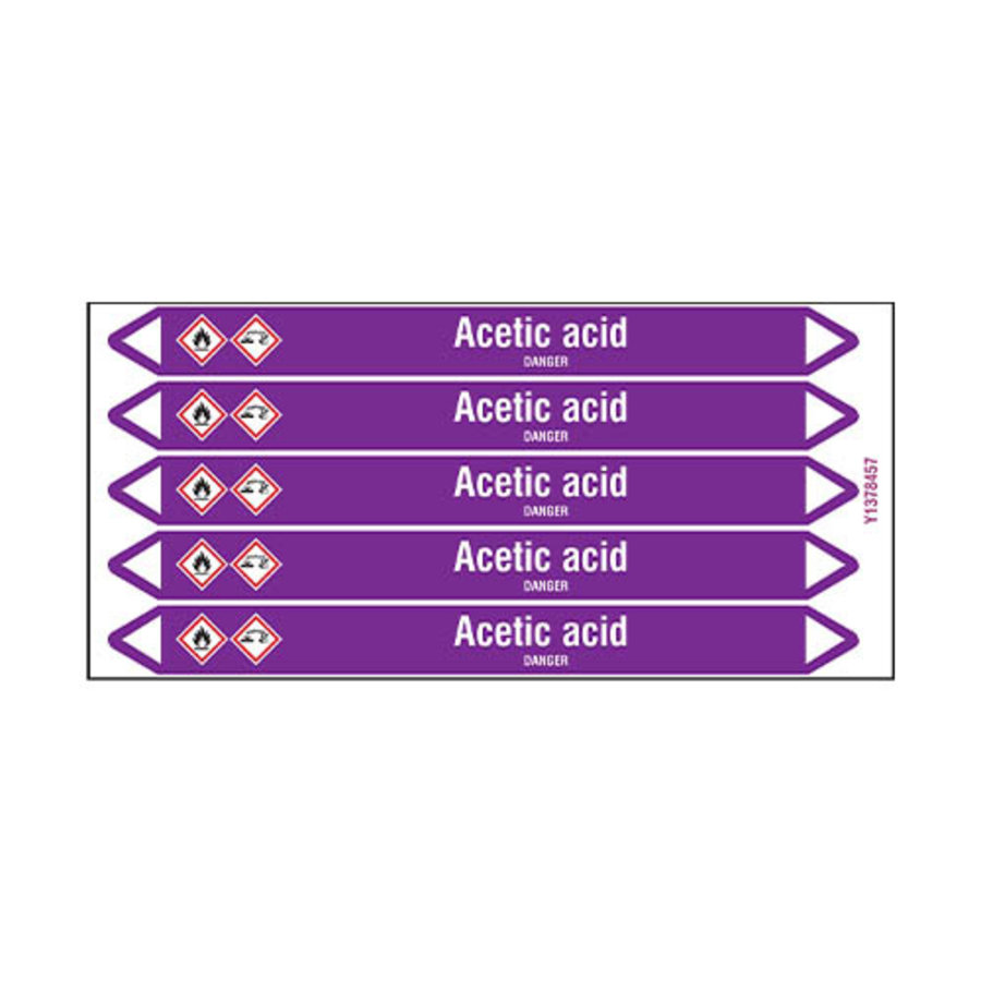 Pipe markers: Acetic acid | English | Acids and Alkalis