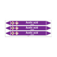 Pipe markers: Acetic acid | English | Acids and Alkalis