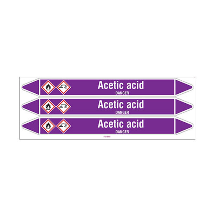 Rohrmarkierer: Acetic acid | Englisch | Säuren und Laugen