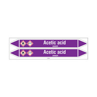 Rohrmarkierer: Acetic acid | Englisch | Säuren und Laugen