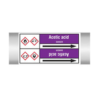 Pipe markers: Acetic acid | English | Acids and Alkalis