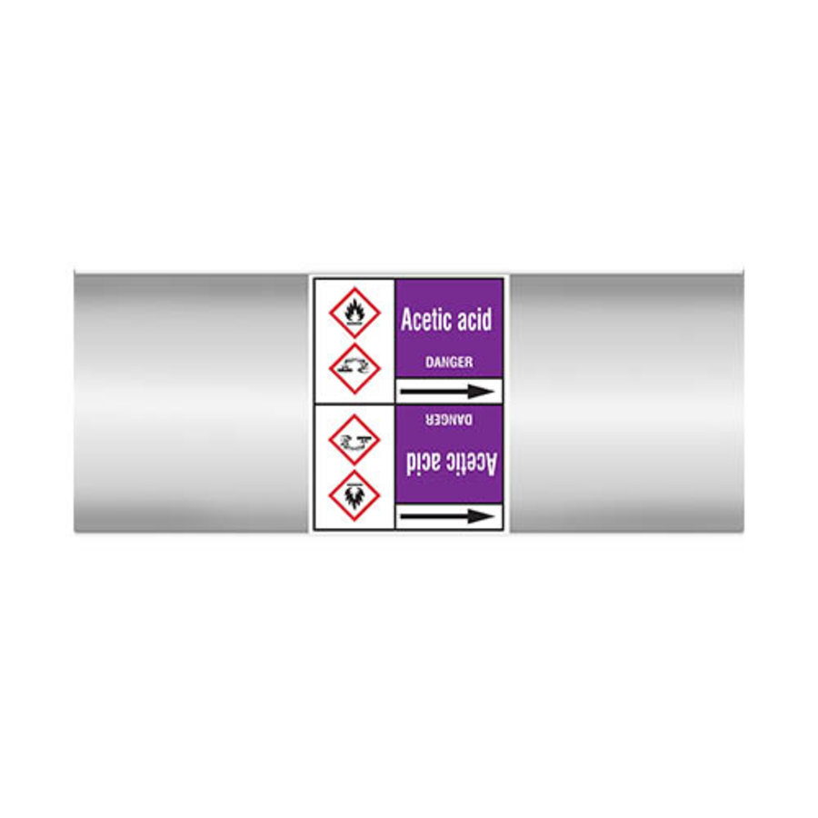 Pipe markers: Acetic acid | English | Acids and Alkalis