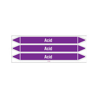 Pipe markers: Acid | English | Acids and Alkalis