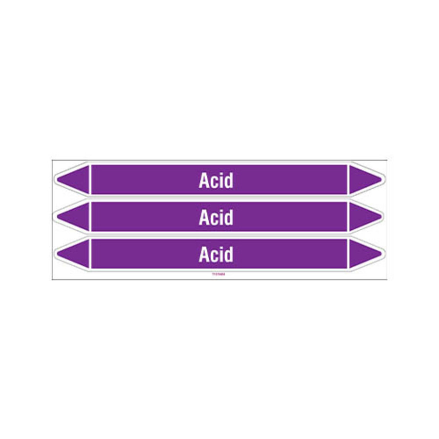 Pipe markers: Acid | English | Acids and Alkalis