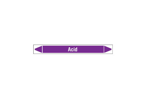 Pipe markers: Acid | English | Acids and Alkalis 