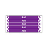 Brady Pipe markers: Acid | English | Acids and Alkalis