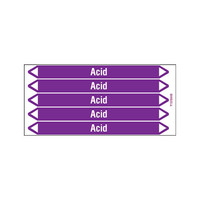 Rohrmarkierer: Acid | Englisch | Säuren und Laugen