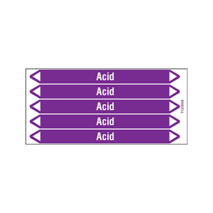 Rohrmarkierer: Acid | Englisch | Säuren und Laugen