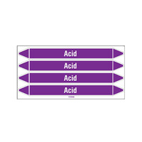 Pipe markers: Acid | English | Acids and Alkalis