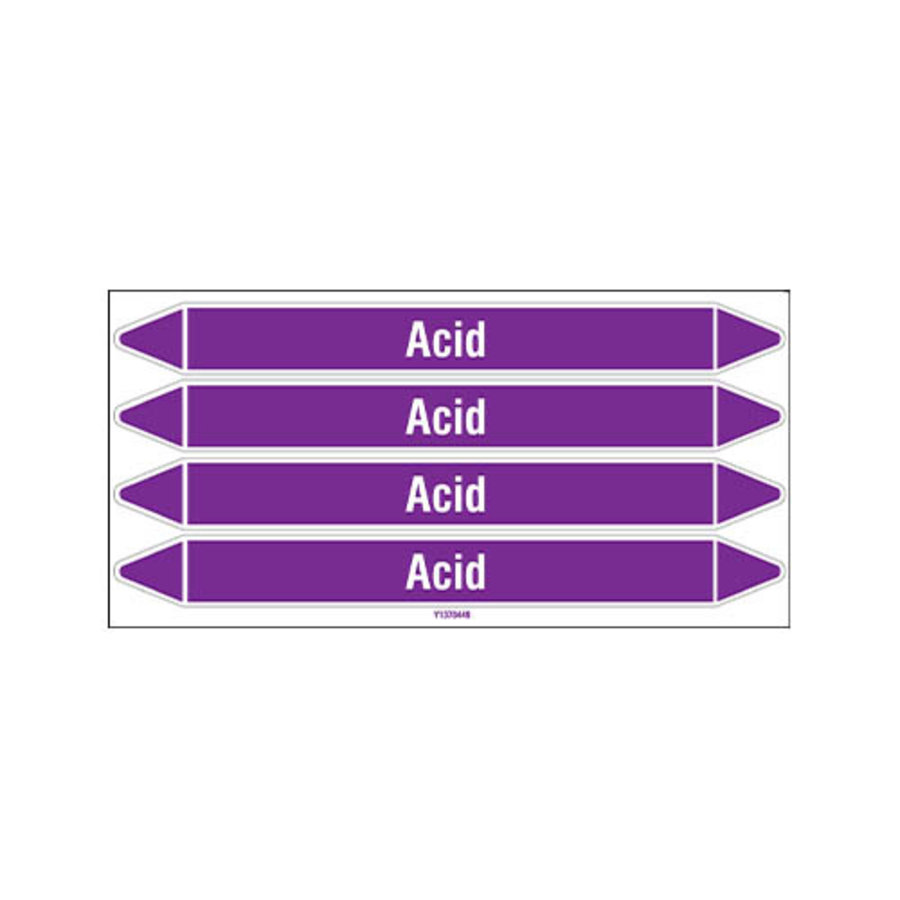 Rohrmarkierer: Acid | Englisch | Säuren und Laugen