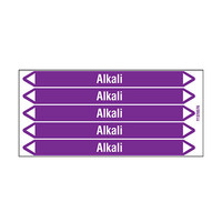 Pipe markers: Alkali | English | Acids and Alkalis