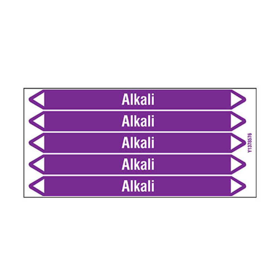 Rohrmarkierer: Alkali | Englisch | Säuren und Laugen