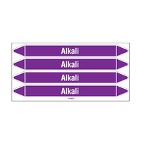 Pipe markers: Alkali | English | Acids and Alkalis