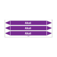 Rohrmarkierer: Alkali | Englisch | Säuren und Laugen