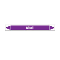 Pipe markers: Alkali | English | Acids and Alkalis