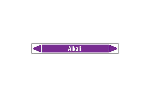 Pipe markers: Alkali | English | Acids and Alkalis 