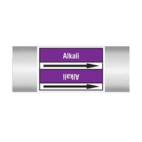 Pipe markers: Alkali | English | Acids and Alkalis