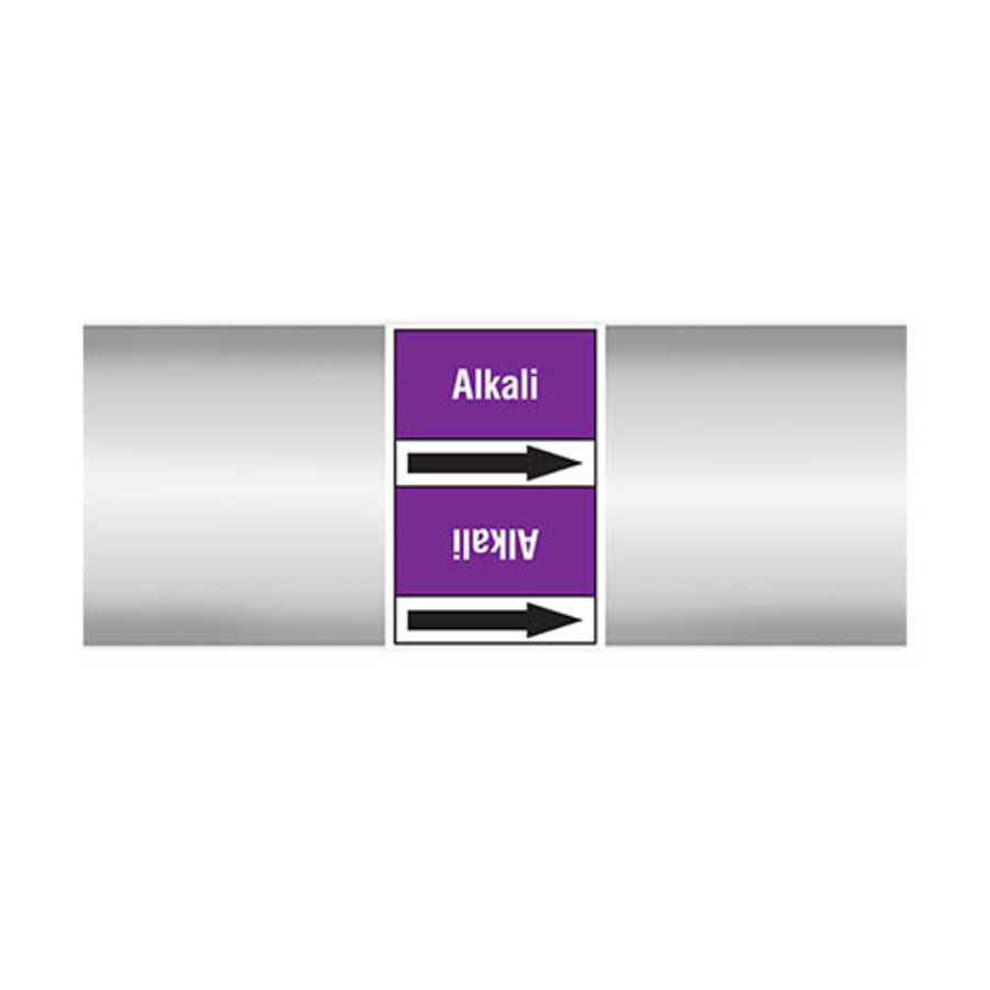 Pipe markers: Alkali | English | Acids and Alkalis