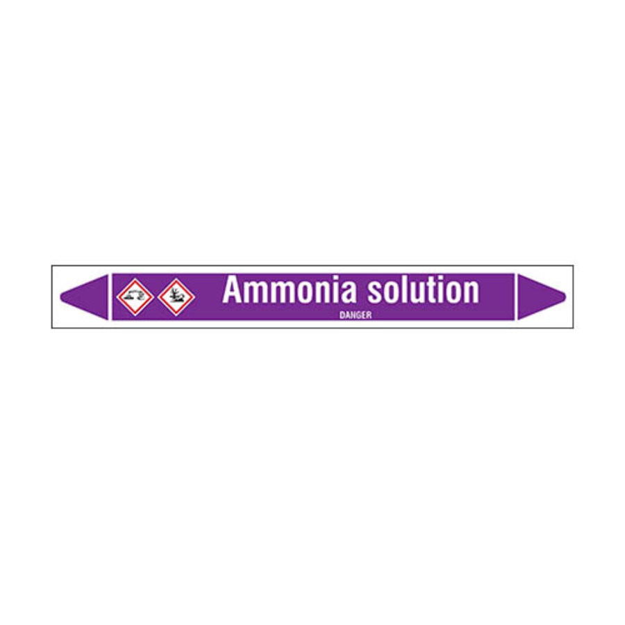 Pipe markers: Ammonia solution | English | Acids and Alkalis