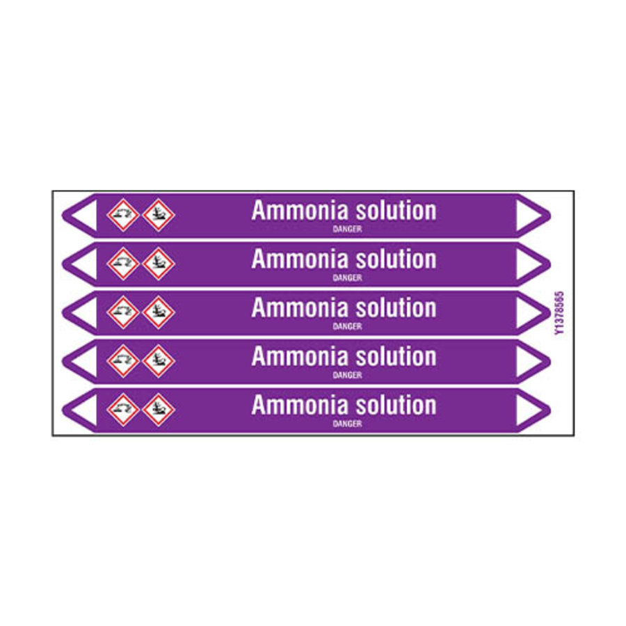 Rohrmarkierer: Ammonia solution | Englisch | Säuren und Laugen