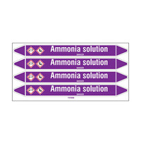 Pipe markers: Ammonia solution | English | Acids and Alkalis