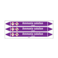 Pipe markers: Ammonia solution | English | Acids and Alkalis