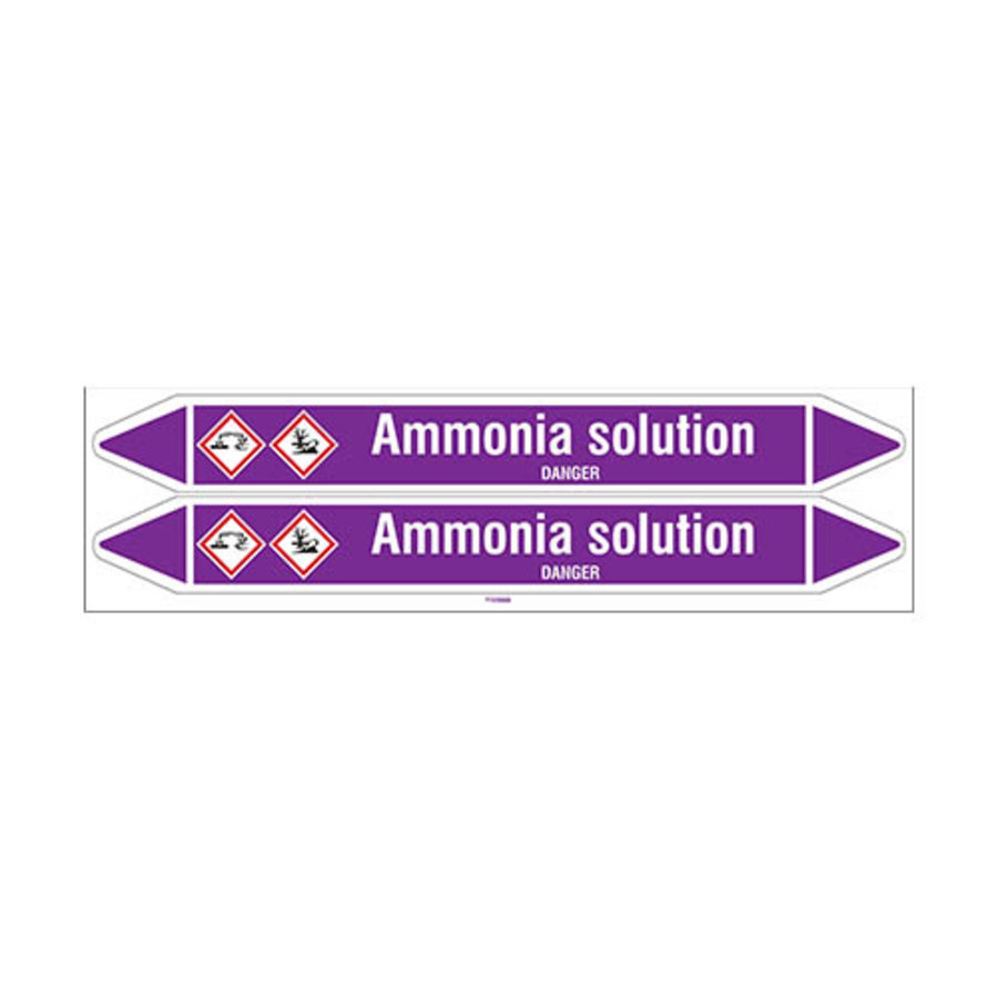 Rohrmarkierer: Ammonia solution | Englisch | Säuren und Laugen