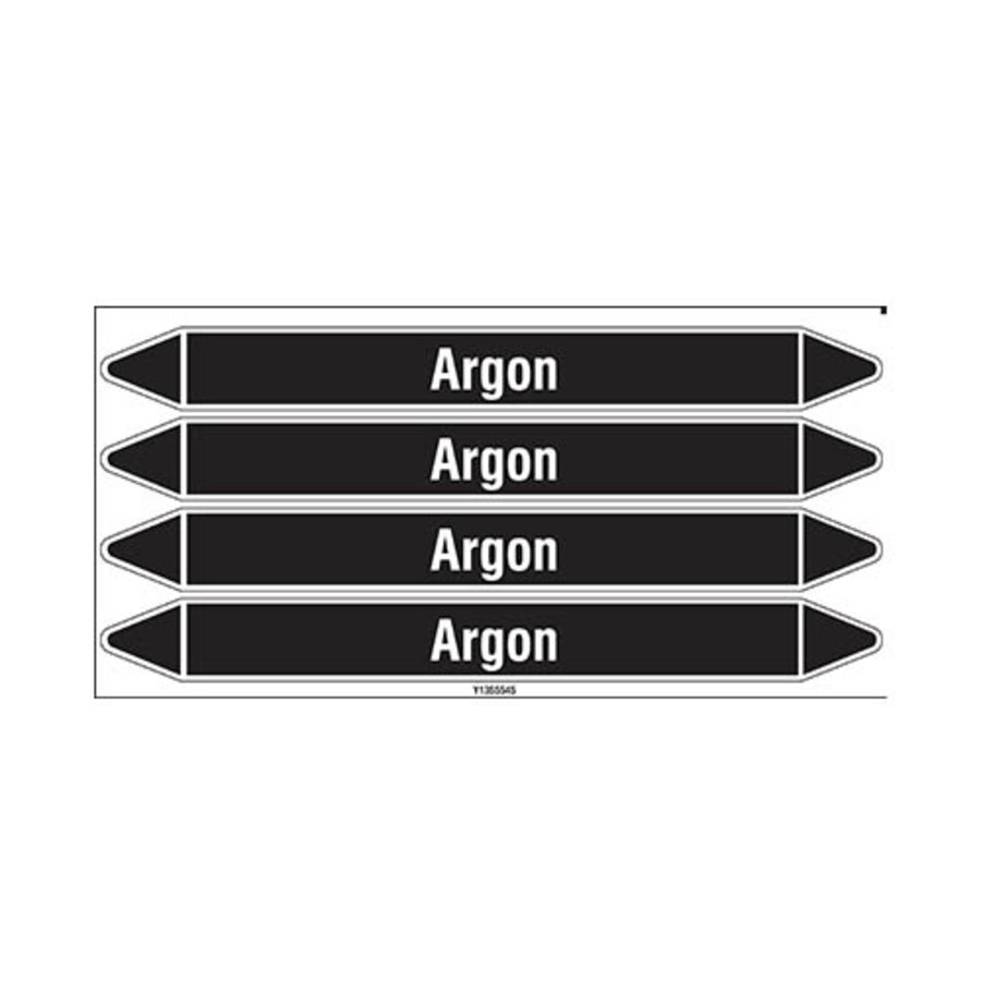 Pipe markers: Argon | Dutch | Non flammable liquids