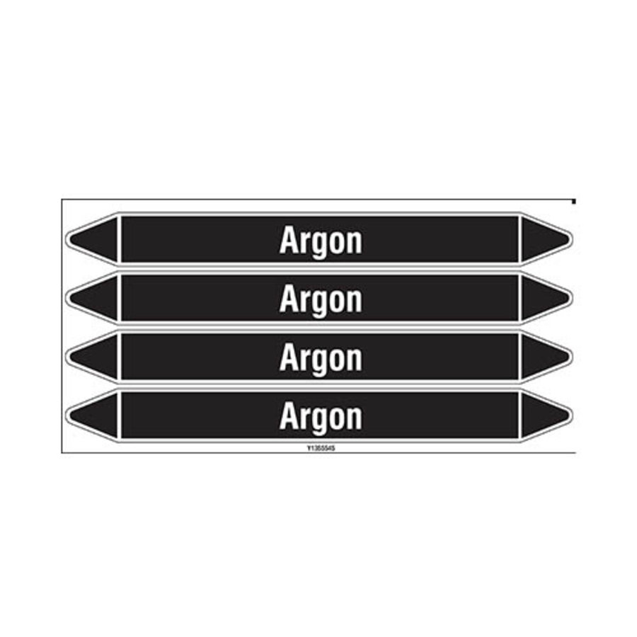 Rohrmarkierer: Argon | Niederländisch | Nicht Brennbare Flüssigkeiten