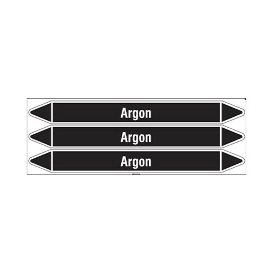 Rohrmarkierer: Argon | Niederländisch | Nicht Brennbare Flüssigkeiten