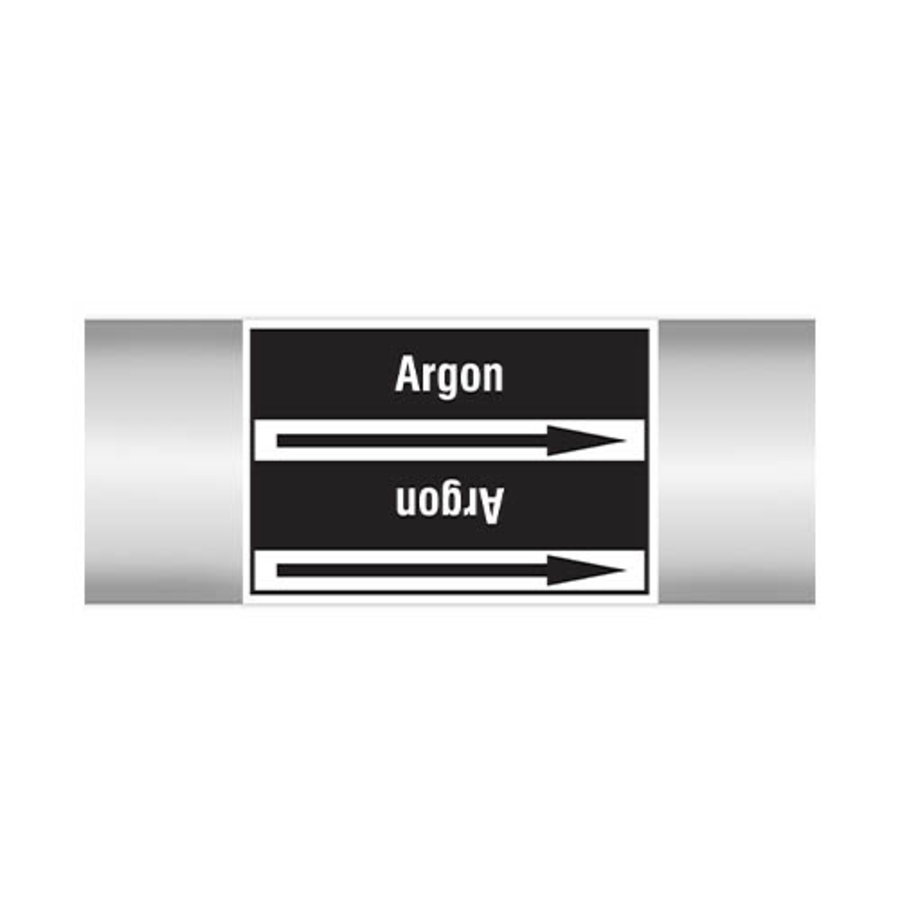 Pipe markers: Argon | Dutch | Non flammable liquids