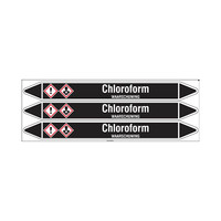 Pipe markers: Chloroform | Dutch | Non flammable liquids
