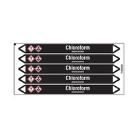 Pipe markers: Chloroform | Dutch | Non flammable liquids