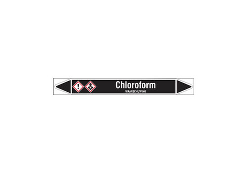 Pipe markers: Chloroform | Dutch | Non flammable liquids 