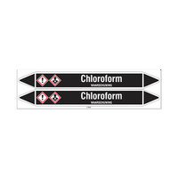 Pipe markers: Chloroform | Dutch | Non flammable liquids