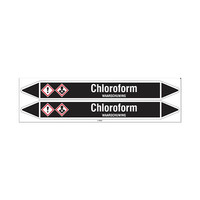 Pipe markers: Chloroform | Dutch | Non flammable liquids