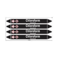 Pipe markers: Chloroform | Dutch | Non flammable liquids