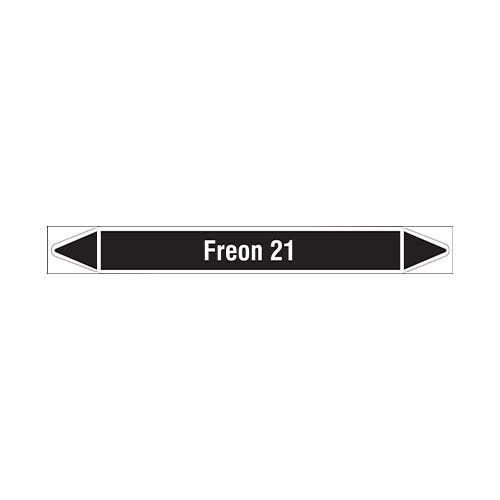 Pipe markers: Freon 21 | Dutch | Non flammable liquids 