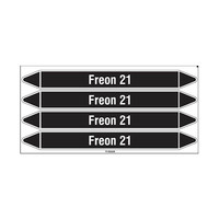 Pipe markers: Freon 21 | Dutch | Non flammable liquids