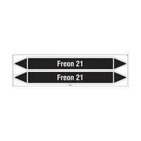 Pipe markers: Freon 21 | Dutch | Non flammable liquids