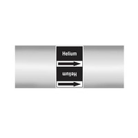 Pipe markers: Helium | Dutch | Non flammable liquids