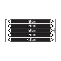 Pipe markers: Helium | Dutch | Non flammable liquids