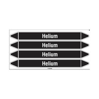 Pipe markers: Helium | Dutch | Non flammable liquids