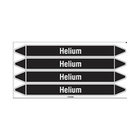 Pipe markers: Helium | Dutch | Non flammable liquids