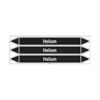 Pipe markers: Helium | Dutch | Non flammable liquids